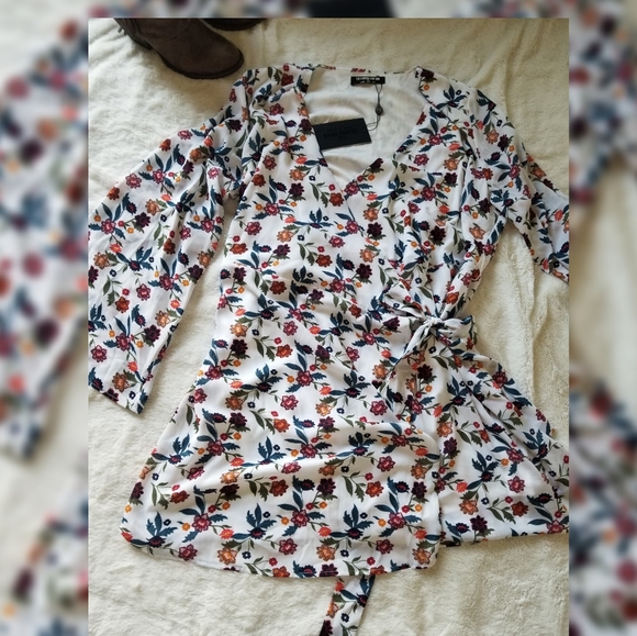 Fashion Union Dresses & Skirts - NWT wrap mini dress bell sleeves